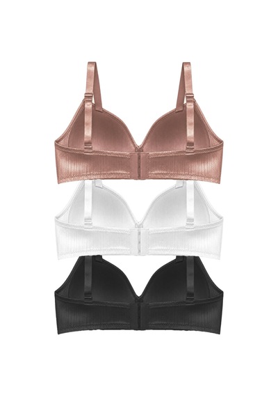 Cottonill Bra - Elvia Büyük Beden Parlak Balensiz Straplez Minimizer Kadın Sütyen 3'lü Paket-3 Çok Renkli Cottonill Bra - Elvia Büyük Beden Parlak Balensiz Straplez Minimizer Kadın Sütyen 3'lü Paket-3 Çok Renkli