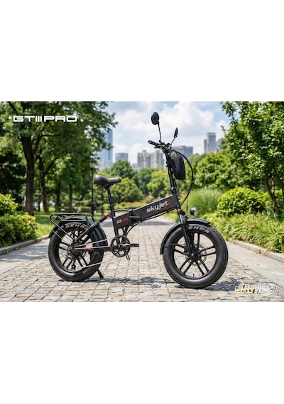 Skyjet Gtııı Pro 1000w Elektrikli Bisiklet Ayna Çanta Ve El Gazı Hediyeli Siyah