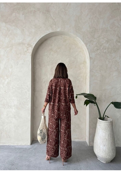 Verymoda Nakışlı Gömlek - F1899 Kahve