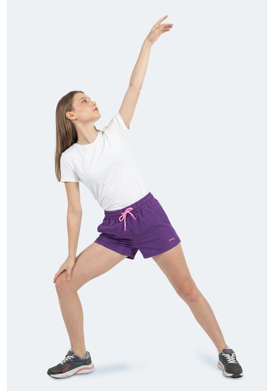 Slazenger Knoxıs Kadın Cepli Deniz Şortu Mor Şort