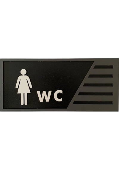 İnsan Figürlü Ahşap Wc Otel, Lokanta Vb. Lavaboları İçin Wc Yazısı