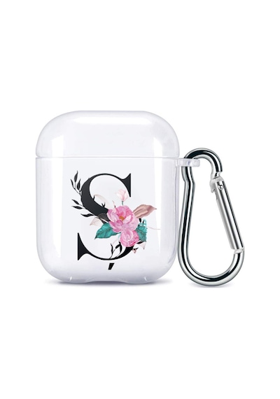 Apple Uyumlu AirPods 1 Nesil Harf Tasarımlı Şeffaf Silikon Kılıf Ş Beyaz 6 Ay 2 Ap