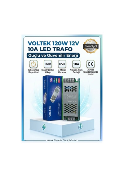 Enerji Aydınlatma / Trafo 10 Amper Slim 12v