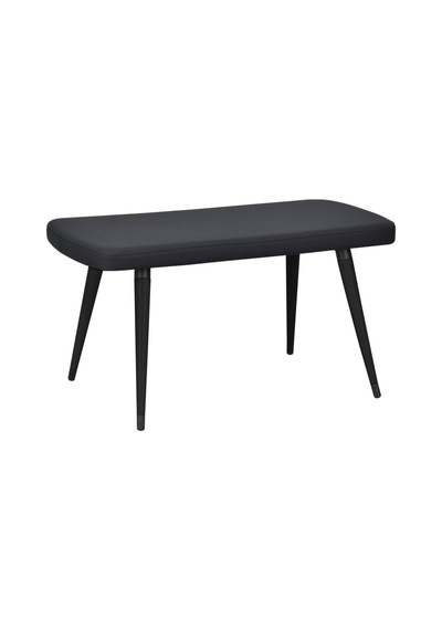 Vilinze Eames Ahşap Ayak Deri Mutfak Masası Bankı Siyah