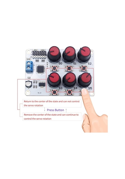 6 Kanal Potansiyometreli Servo Motor Kontrol Kartı