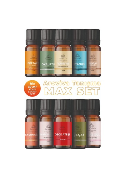 Tanışma Koleksiyon Esansiyel Uçucu Koku Yağı Buhurdanlık Yağı Difüzör Esansı 10'lu Set 10x10ml Karışık