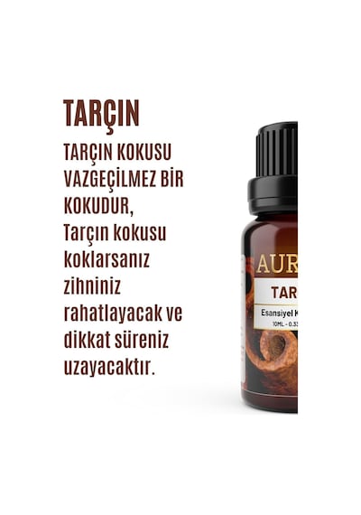 AURAN Tarçın Esansiyel Uçucu Koku Yağı Buhurdanlık Yağı 10 ML
