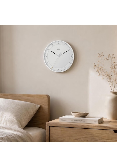 Klasik Büyük Analog Duvar Saati, Sessiz Tarama Hareketi, Kolay Okunabilir, 30 Cm Çap, Siyah, Bc17b Modeli Diğer