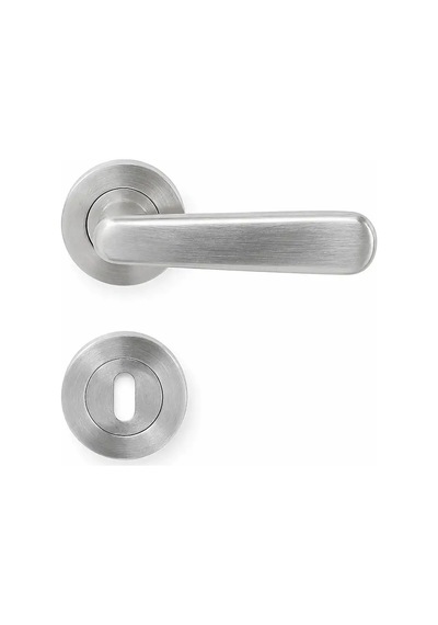 Sese Esin Modeli Yuvarlak Rozetli Oda Kapı Kolu Inox Renk 200-261r-01-53