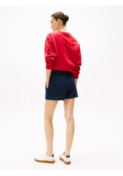 Tommy Hilfiger Reg Hılfıger Sweatshort Kadın Mavi Şort - Ww0ww45518 Mavi