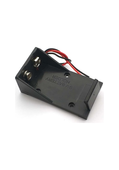 Alkatronik-9V Pil Yuvası Kablolu Kolay Taşınabilir Batarya Pil Kutusu