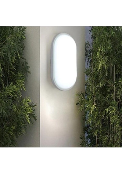 Banyo Tavan Lambası 20w Oval Balkon Tavan Lambası 6400k Beyaz Led Işık Teras Duvar Lambası Beyaz Abanoz