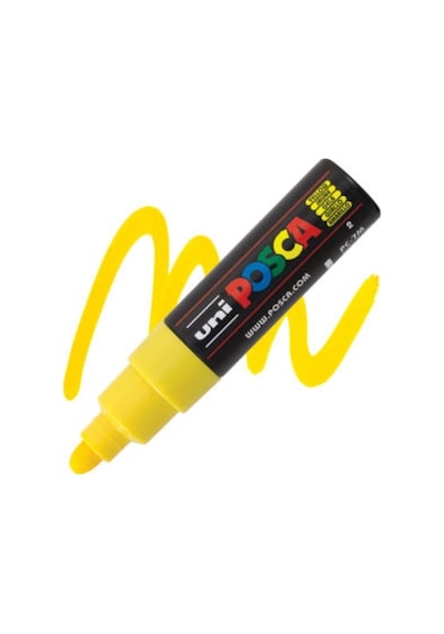 Uni Pc-7m Posca 4.5-5.5 Su Bazlı Poster Markörü Sarı