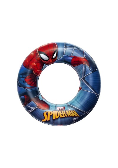 Spiderman Örümcek Adam Figürlü Deniz Havuz Çocuk Yüzücü Simit - 3 - 6 Yaş Arası - 56 Cm Mavi