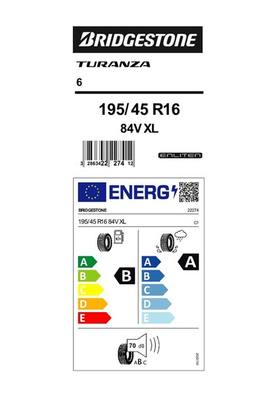 Bridgestone Turanza 6 Xl 195/45R16 84V Yaz Lastiği - 2026