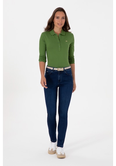 U.S. Polo Assn. Kadın Yeşil Basic Polo Yaka Sweatshırt 50313593-VR054