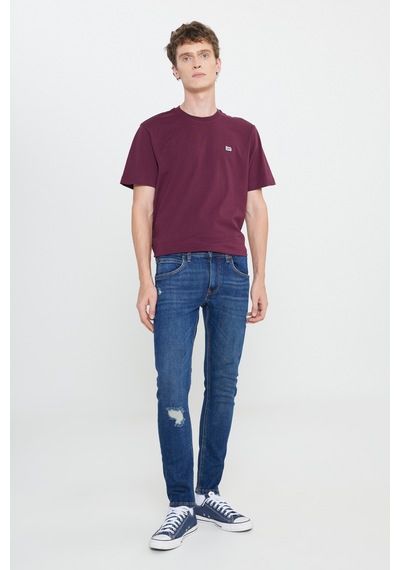 Lee Slim Fit Dar Kesim Normal Bel Dar Paça Luke Mavi Jean Kot Pantolon