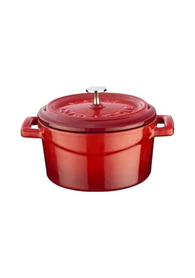 Lava Metal Döküm Mini Tencere, 10 Cm, 0.35 L Hacim, Kırmızı 16 Cm