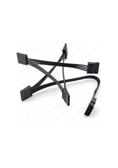 Hdd/Ssd Için 4Pin Ide Molex To 5 X 15Pin Sata Güç Kablosu