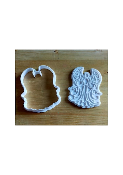 Yeni Yıl Meleği Kurabiye Kalıbı 2 Parça Gıdaya Uygun 3d Baskı Diğer