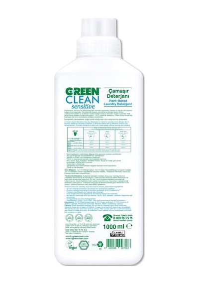 Sensitive Parfümsüz Bitkisel Çamaşır Deterjanı 1000 Ml 100 ML
