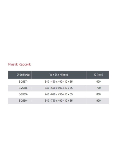 Starax 84x49 Antrasit Plastik Kepçelik 7 Gözlü Modül 90cm S-2690-ap Çok Renkli