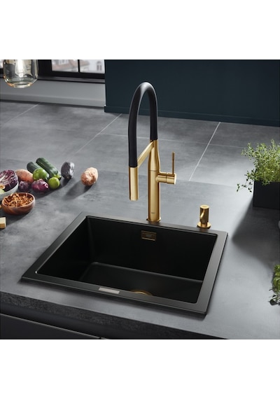 Grohe Essence Cool Sunrise Eviye Bataryası Altın - Siyah