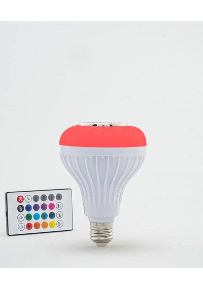 Rgb+w Led Ampul, 9w Renk Değiştirme Özellikli, E27 Duylu, Bluetooth Hoparlörlü, Uzaktan Kumandalı Dekoratif Aydın Diğer