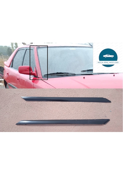 Mazda 323 Hb Ön Cam Çıtası Sağ Sol Boyasız Ham Siyah Fiberclass