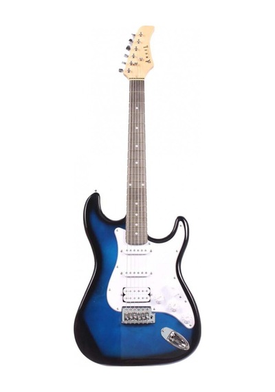 Strat Kasa Hss Manyetik Aeg100 Mavi Elektro Gitar Kılıf-pena-kablo Dahil
