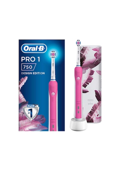 Oral-B Pro 1 750 Şarj Edilebilir Diş Fırçası + Seyahat Kabı Pembe