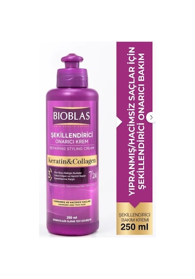 Bıoblas Keratin & Collagen Şekillendirici Onarıcı Krem 7/24 250 Ml