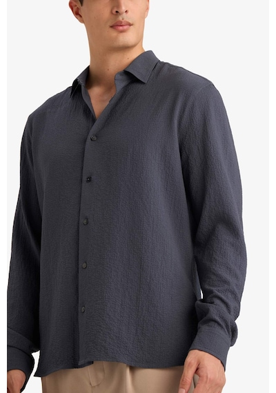 Defacto Modern Fıt Polo Yaka Dokuma Uzun Kollu Gömlek D7246ax26spgr499 Gri-gr499 Defacto Modern Fıt Polo Yaka Dokuma Uzun Kollu Gömlek D7246ax26spgr499 Gri-gr499