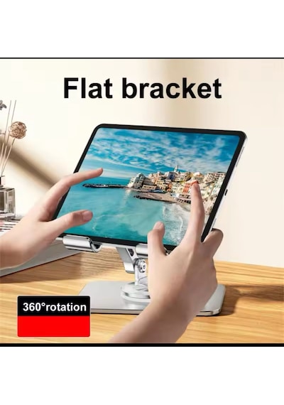 Samsung Galaxy Tab S8 11'' Sm-x700 Uyumlu 360 Derece Dönebilen Katlanabilir Metal Stand