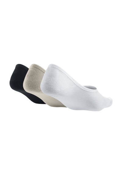 Nike Everyday Lightweight Women's Training Footie Socks 3lü Babet Çorap Beyaz Siyah Bej Beyaz - Siyah