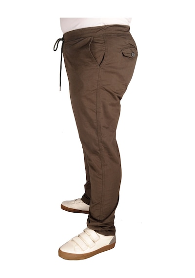 Mode Xl Büyük Beden Pantolon Keten Jogger Milano 21913 Haki 001