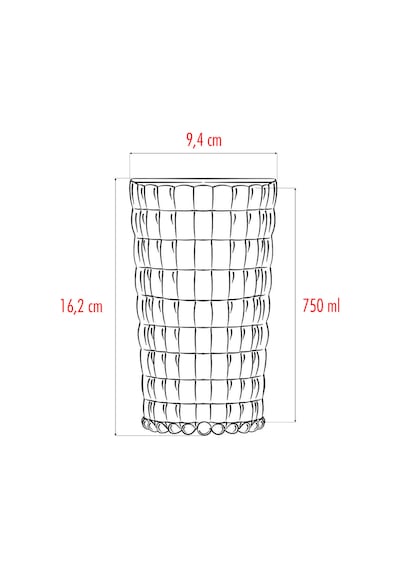 Akrilik Şeffaf Tekli Uzun Bardak & Su Meşrubat Bardağı 750 ml ( Büyük Boy & Cam Değildir )