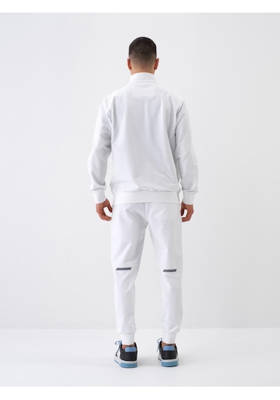 Xint Beyaz Pamuk Dokulu Regular Fit Sweat Mont 350194