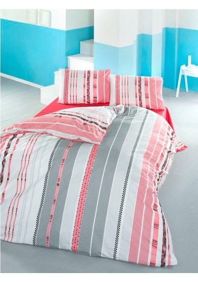 Komfort Home Tek Kişilik Ranforce Nevresim Takımı (Serra Kırmızı)