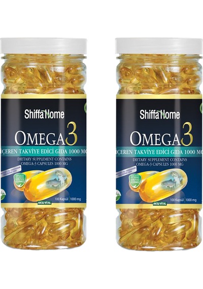 2 Adet Aksu Vital Shiffa Home Omega 3 100 Softgell