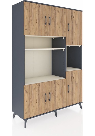 Hyperion Dolap 9 Raflı 6 Kapaklı 132x44x195 Antrasit-çam/aytaşı Atlas Çam/aytası Hyperion Dolap 9 Raflı 6 Kapaklı 132x44x195 Antrasit-çam/aytaşı Atlas Çam/aytası