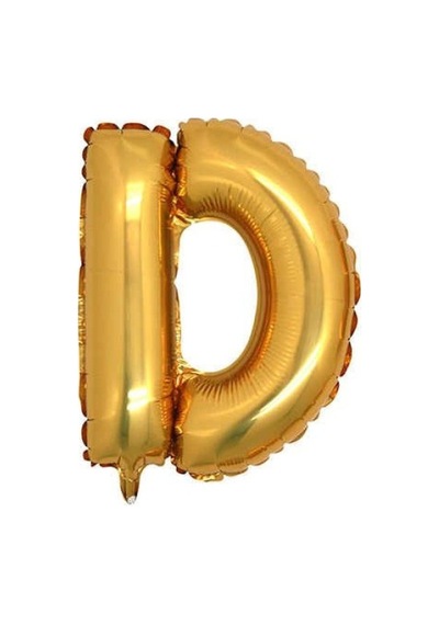 D Harf Altın Folyo Balon 40 İnc 100 Cm