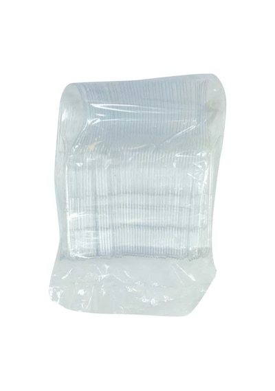 Lüks Kaşık Sert Plastik Çorba Kaşığı 1654 Mm Şeffaf 100 Adet 1 Paket
