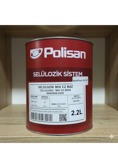 Polisan Selülozik Boya Bayrak Kırmızı 2.2l Kod:3001 2.2 L