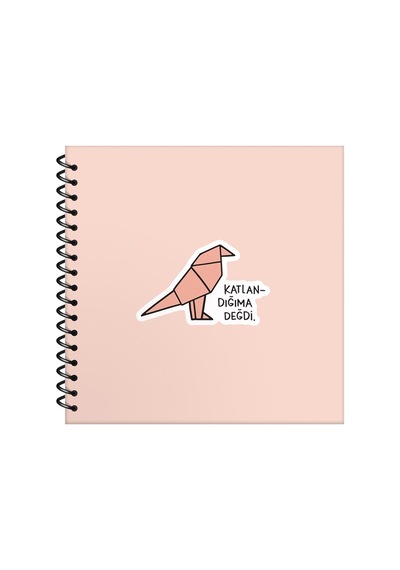 Hisli Şeyler 16x15 Çizgili Defter - Katlandığıma Değdi Çok Renkli