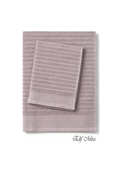 2 Parça Banyo Havlusu Seti Pamuklu Şeyma 70x140 + 50x85 Cm Mürdüm