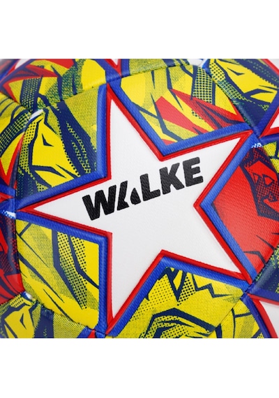 Walke Premium Şampiyonlar Ligi Temalı 5 Numara Futbol Topu Pompa Hediyeli Sarı