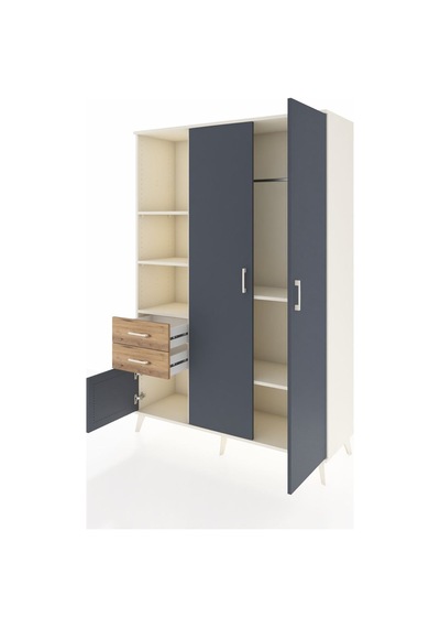 Hyperion Dolap 5 Raflı 2 Çekmeceli Tek Askılı 132x44x195 Aytaşı-antrasit/çam Antrasıt/atlas Çam - Aytası Hyperion Dolap 5 Raflı 2 Çekmeceli Tek Askılı 132x44x195 Aytaşı-antrasit/çam Antrasıt/atlas Çam - Aytası