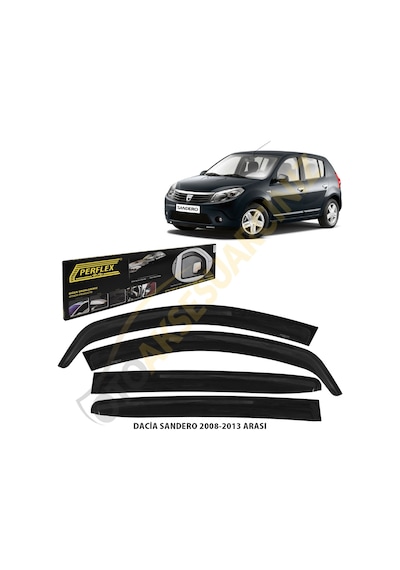 Perflex A Dacia Sandero 2008 - 2013 Cam Rüzgarlığı 4Lü