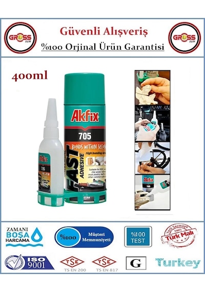 Akfix 705 Profesyonel Hızlı Yapıştırıcı - 400ml
